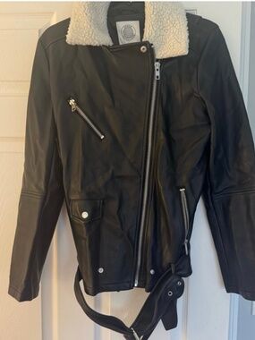 Urban Outfitters Black Jacket With Cream Collar